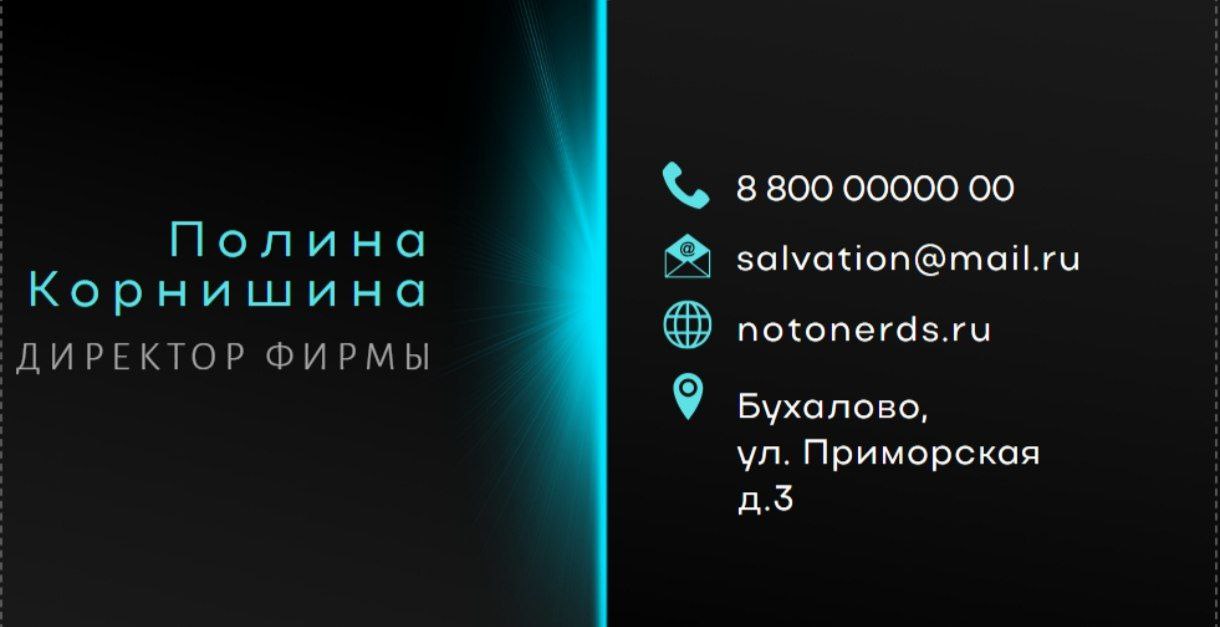 Визитка директора